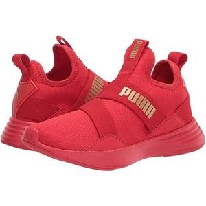 PUMA Radiate Women's Size 6 Red Gold Running Sneakers Shoes 194089-04 NEW